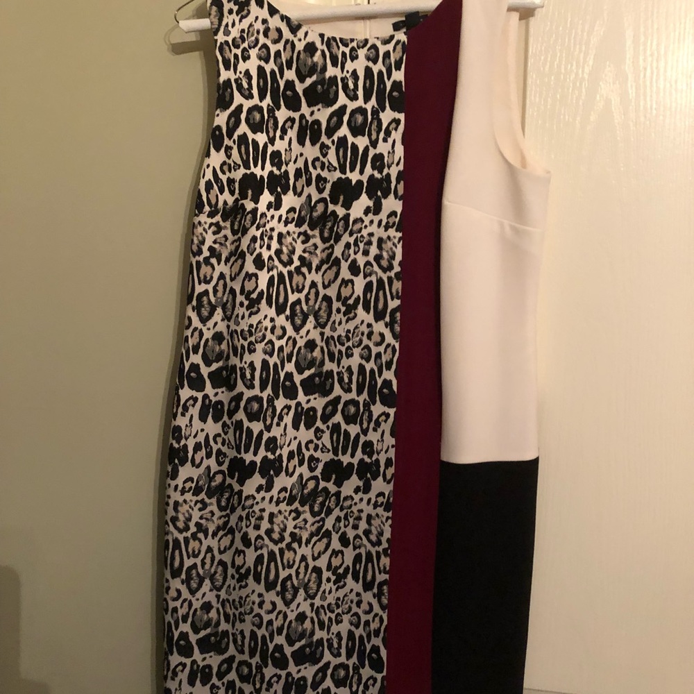 Sleeveless color block dress